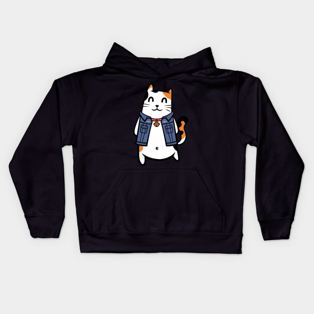 Cool Cat Kids Hoodie by CyberpunkTees